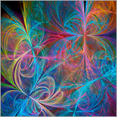 Floral colorful fantasy abstract art image